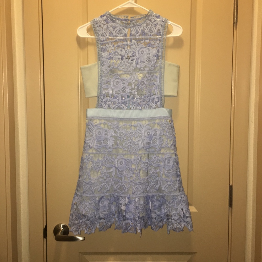 Self Portrait Lace Peplum Mini Dress US 6 - Picture 2 of 6